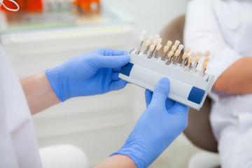 palette for the color of teeth, color matching, choice of denture color and teeth whitening. In the...