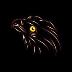 Illustration of eagle head. Logo concept.