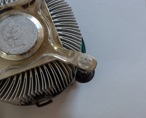the old CPU cooler in the dust