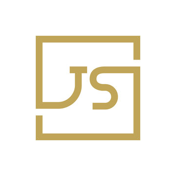 two letter logo line square JA TO JZ