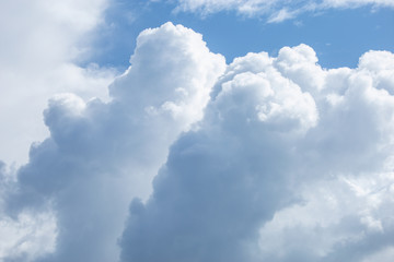 White cumulus clouds