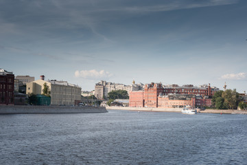 Obraz premium Church of Christ the Savior and Former factory building - in Moscow Russia