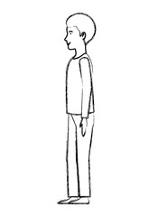 young man avatar character vector illustration design