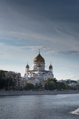 Cathedral of Christ the Saviour. View from a moscow river Russia,Moscow