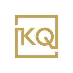 two letter logo line square KA TO KZ