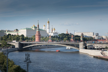 Fototapeta na wymiar View of Moscow Kremlin and the river. Russia