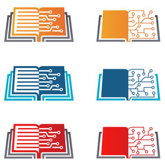 Digital Book Logo Vector