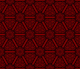 geometric ornament on color background. Seamless vector illustration. For interior design, wallpaper