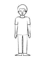 young man avatar character vector illustration design