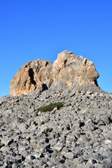 Tibet, Geoglyph on the shore of Nam Tso lake, 4718 meters above sea level