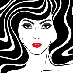 Stylized woman's face