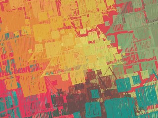 Abstract painting on canvas. Hand made art. Colorful texture. Modern artwork. Strokes of fat paint. Brushstrokes. Contemporary art. Artistic background image.