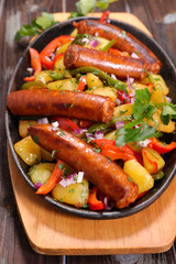merguez and vegetable