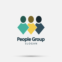 Group people logo,Teamwork icon.vector illustrator