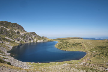 The Kidney lake ( Babreka). Part of the 7th Rila lakes in national park Rila, Bulgaria.