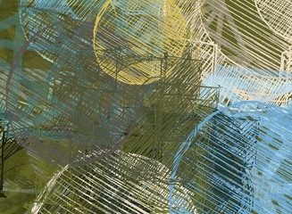 Abstract painting on canvas. Hand made art. Colorful texture. Modern artwork. Strokes of fat paint. Brushstrokes. Contemporary art. Artistic background image.