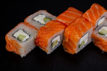 Japanese roll with salmon