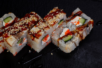 Japanese roll with eel