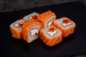 Japanese roll with salmon