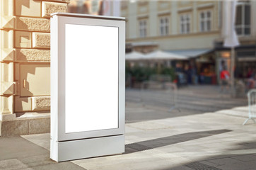 Modern city light bilboard or street led display for ad presentation.