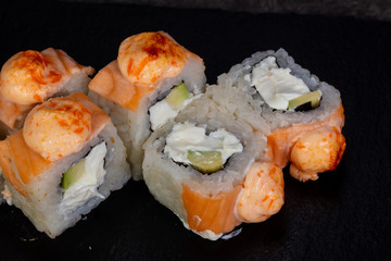 Japanese roll with salmon