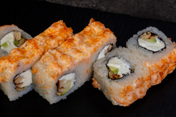 Japanese roll with salmon