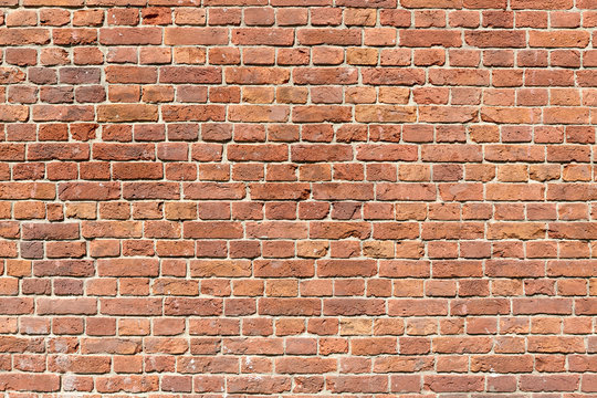 Fototapeta Background of red brick wall pattern texture.