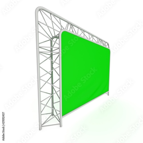 Steel Truss Girder Element Banner Construction 3d Render Press