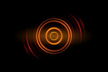 Abstract orange light circle effect background