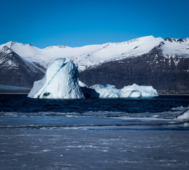ice floe at Jökulsárlón glacier lagoon