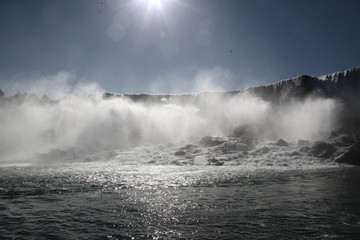 Landscape  Niagara falls  From maid of the mist boat