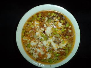 fresh soup with mayonnaise