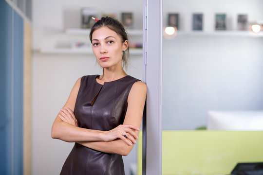 Portrait young successful business woman.