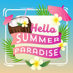 hello summer paradise coconut drink