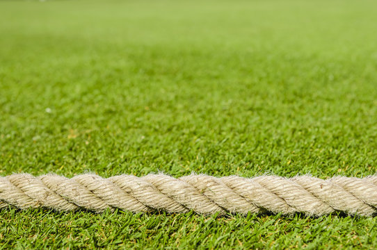 Rope At The Boundary Of A Cricket Pitch