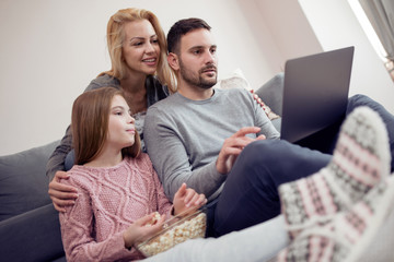 Watching movie on laptop