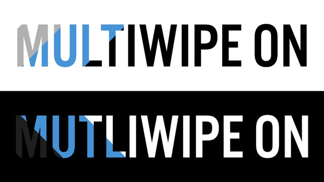 Multi Color Wipe On Text