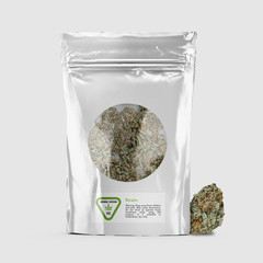 Cannabis Product Package with Window - White