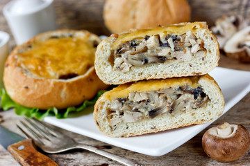 French julien served in burger buns