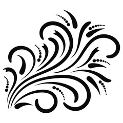Abstract curly element for design, swirl, curl. Vector illustration.