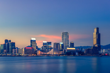 Hong Kong city view at twilight