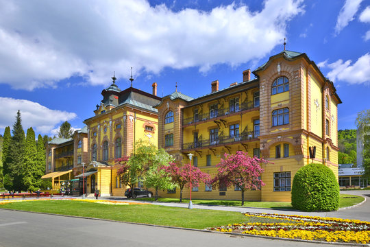 Hotel Astoria, historical dominant of Bardejovske Kupele (Bardejov Spa) 
