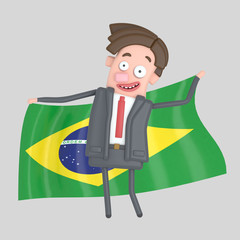 Man holding a big flag of Brazil.
Isolate. Easy automatic vectorization. Easy background remove. Easy color change. Easy combine. 4000x4000 - 300DPI For custom illustration contact me.