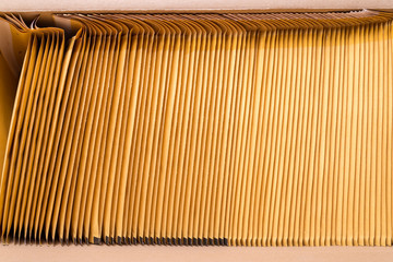 Padded bubble mailers, textured background