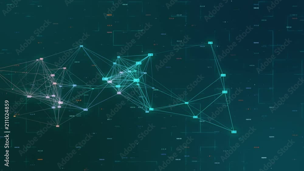 Poster concept of big data and network