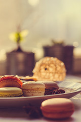 Colorful pasta macaroons