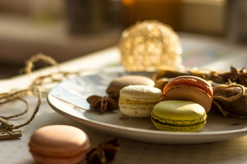 Colorful pasta macaroons