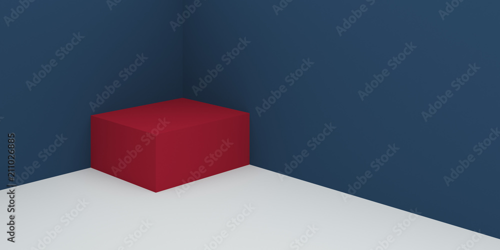 Poster Abstract surface and colored square texture on minimal background. Closeup of geometric shape. 3D rendering