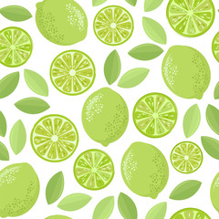  Seamless vector pattern with limes.