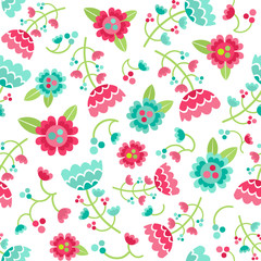 Beautiful floral seamless pattern. Vector illustration with flowers.